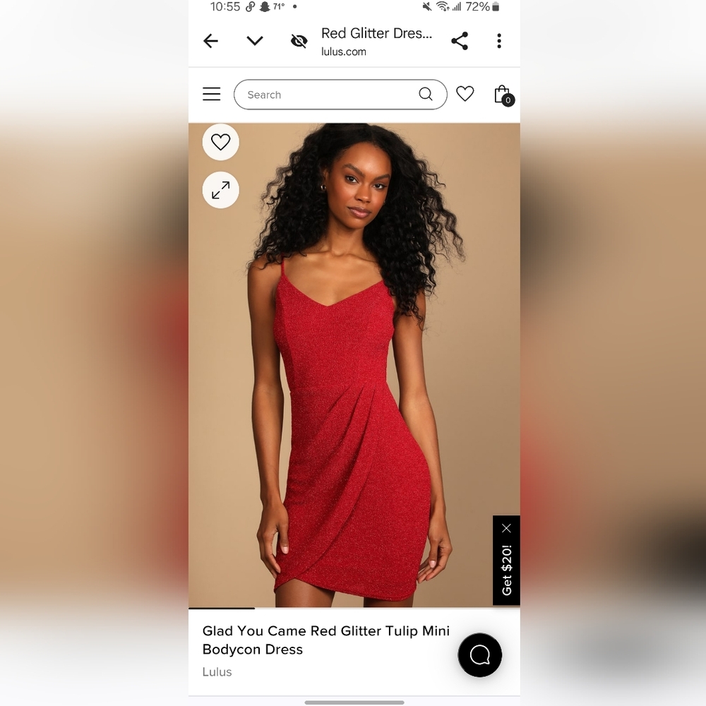 NWT Red Glitter Tulip Hem Dress